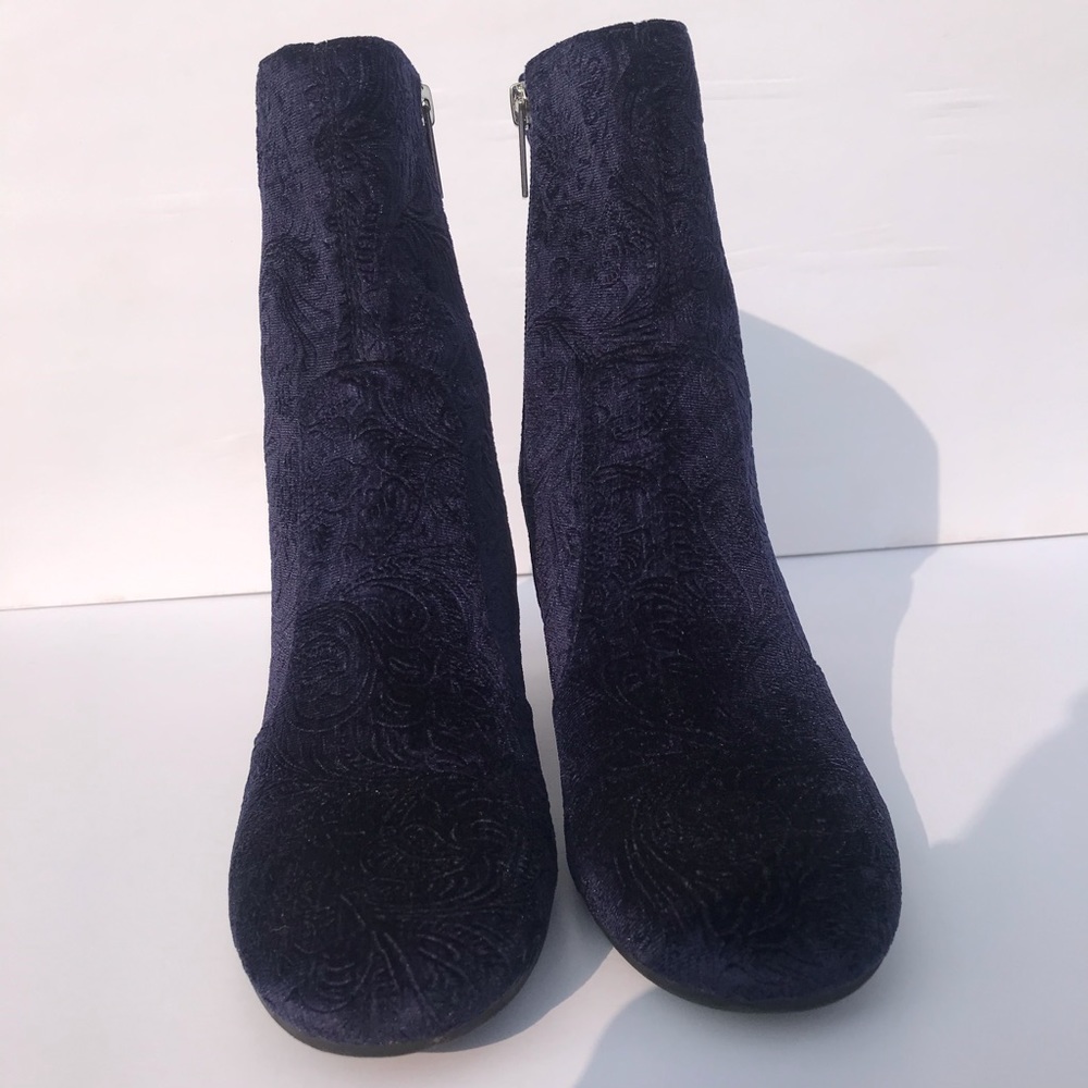 Sold Unisa Purple Crushed Velvet Ankle Boots 8.5 - Picture 14 of 15